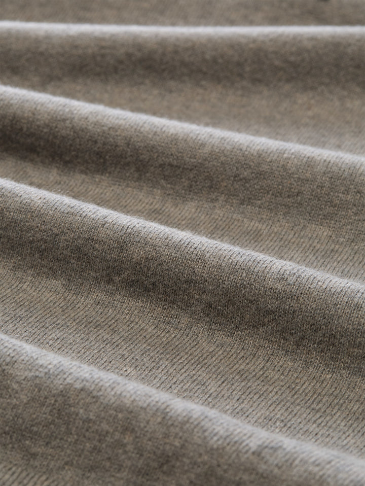 cotton cashmere troyer knit, Driftwood Taupe Melangé 10368 Bild 2