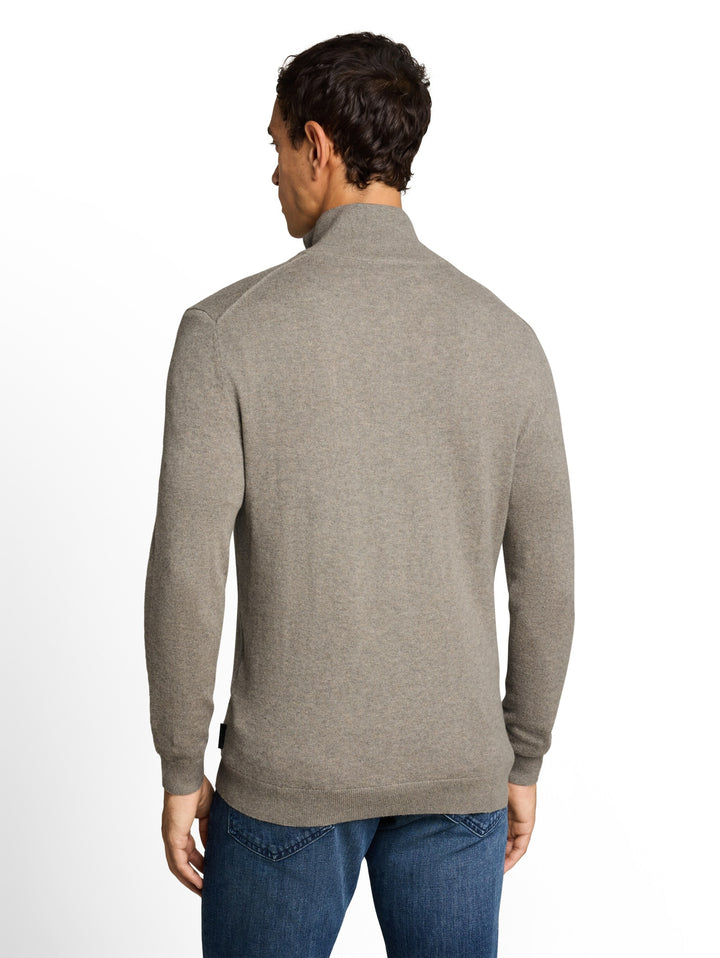 cotton cashmere troyer knit, Driftwood Taupe Melangé 10368 Bild 4