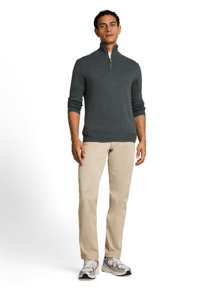 cotton cashmere troyer knit, darkest olive melange 40543 Bild 3