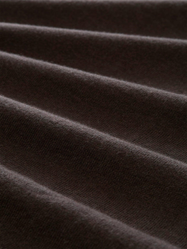 cotton cashmere troyer knit, dark chocolate brown melange 40781 Bild 2