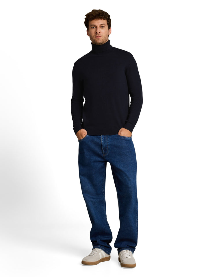 cotton cashmere turtle neck kn, Knitted Navy Melange 13160 Bild 3