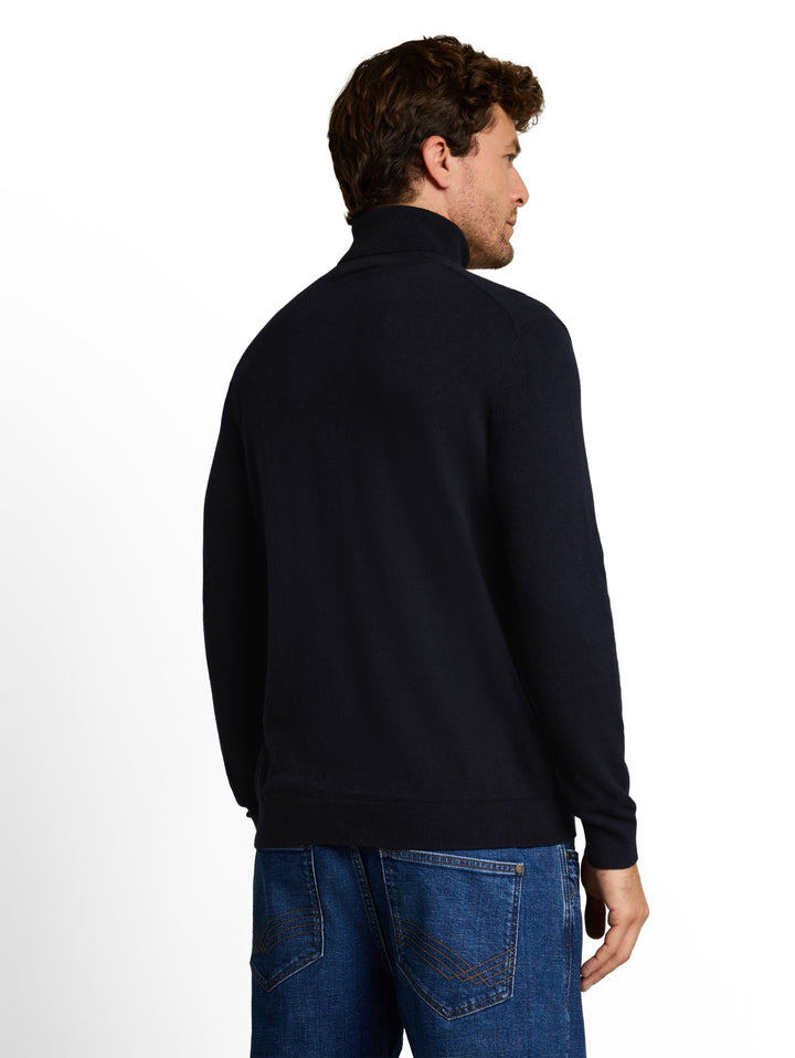 cotton cashmere turtle neck kn, Knitted Navy Melange 13160 Bild 4