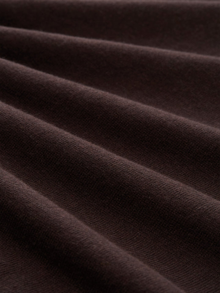 cotton cashmere turtle neck kn, dark chocolate brown melange 40781 Bild 7
