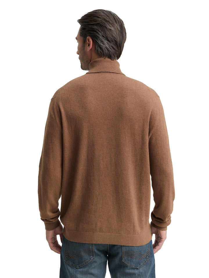 cotton cashmere turtleneck kni, dark taupe melange 38678 Bild 4