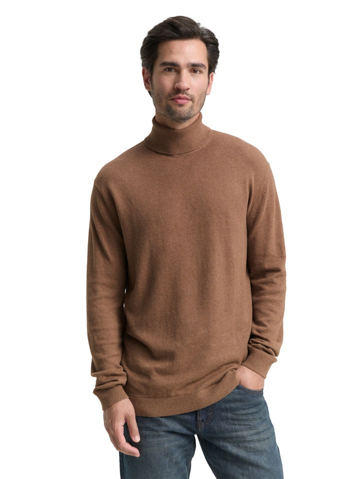 cotton cashmere turtleneck kni, dark taupe melange 38678 Bild 5