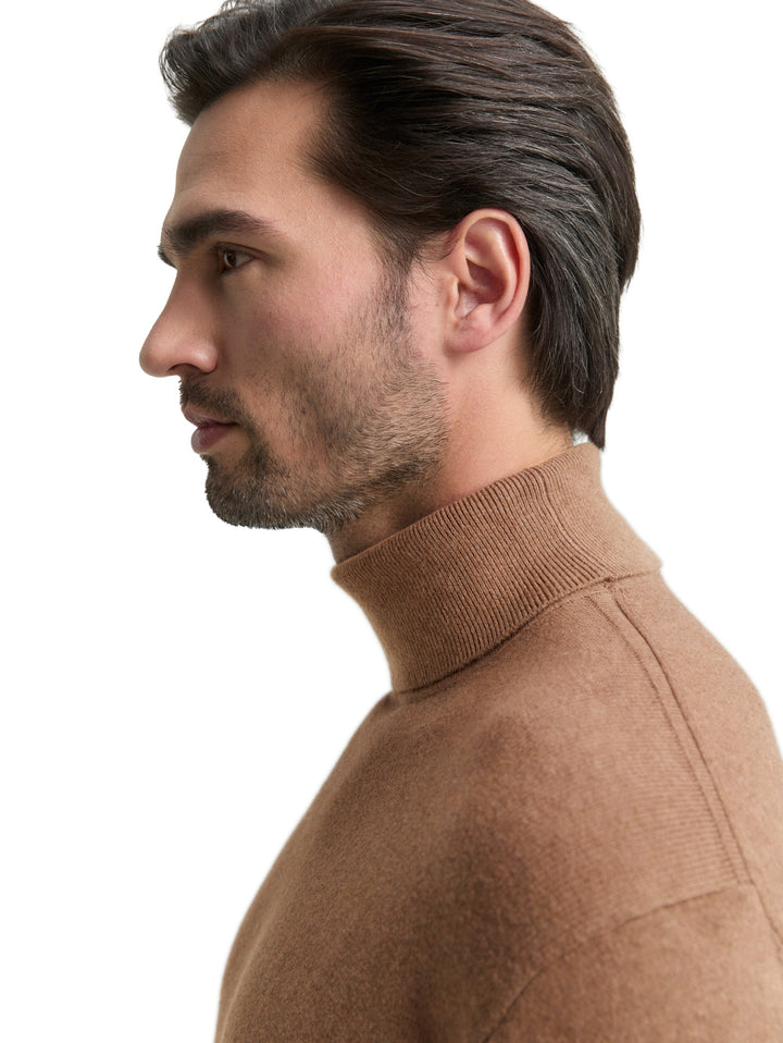 cotton cashmere turtleneck kni, dark taupe melange 38678 Bild 6