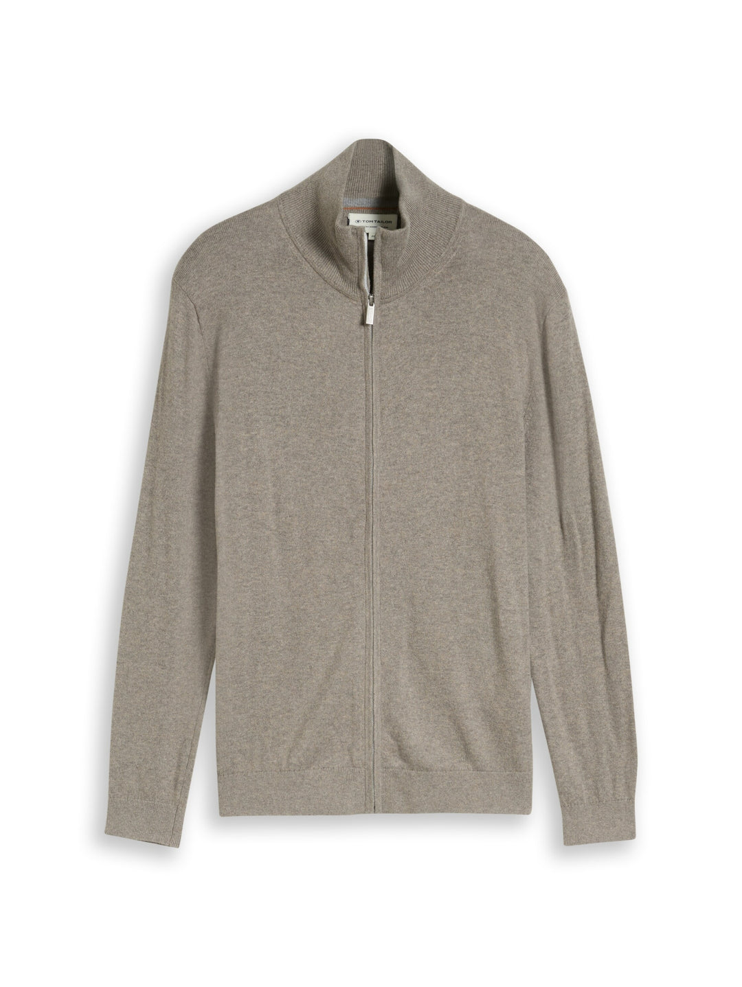 cotton cashmere zip jacket, Driftwood Taupe Melangé 10368 Bild 1