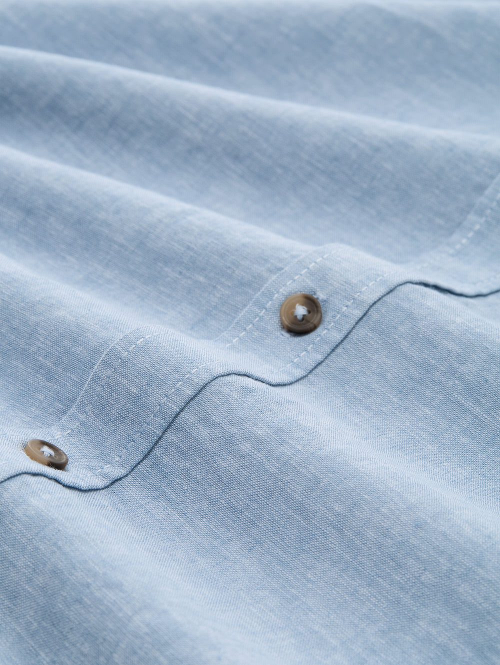 cotton linen shirt, bleeched blue chambray 39542 Bild 2