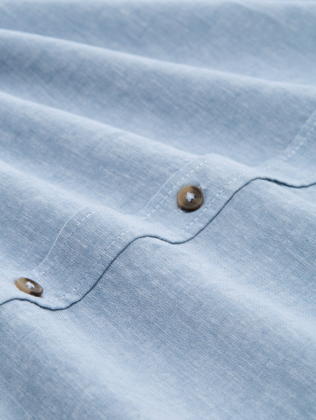 cotton linen shirt, bleeched blue chambray 39542 Bild 2