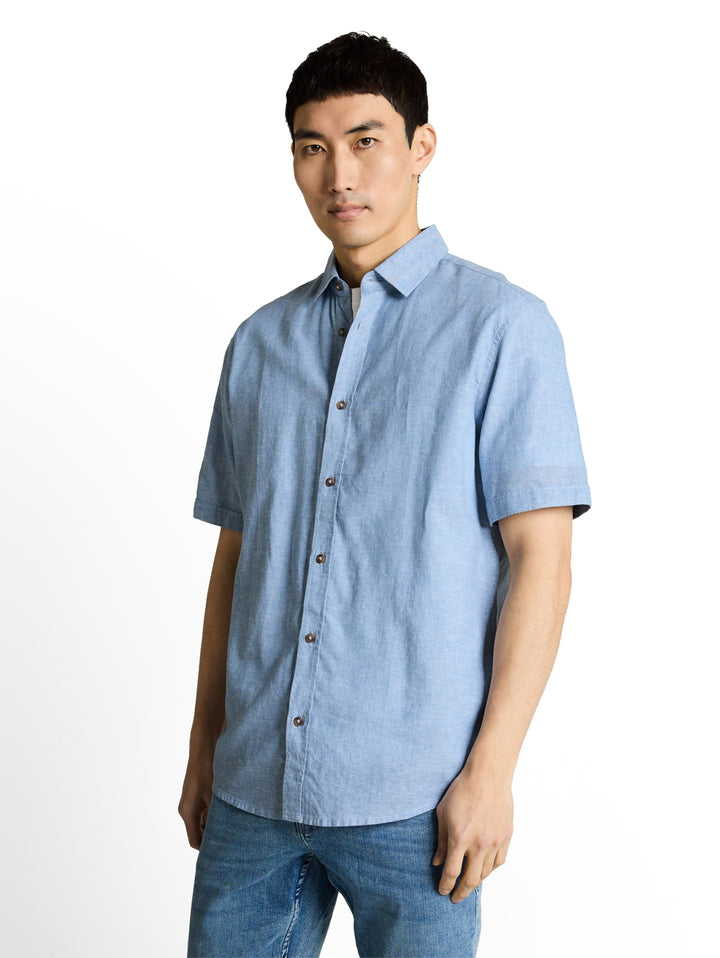 cotton linen shirt, bleeched blue chambray 39542 Bild 6