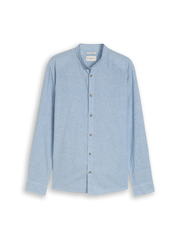 cotton linen shirt, bleeched blue chambray 39542 Bild 1