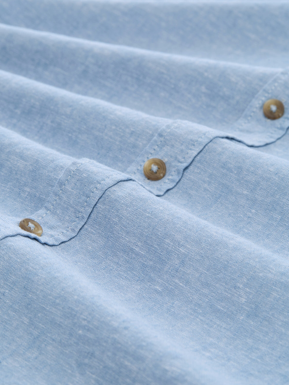 cotton linen shirt, bleeched blue chambray 39542 Bild 2