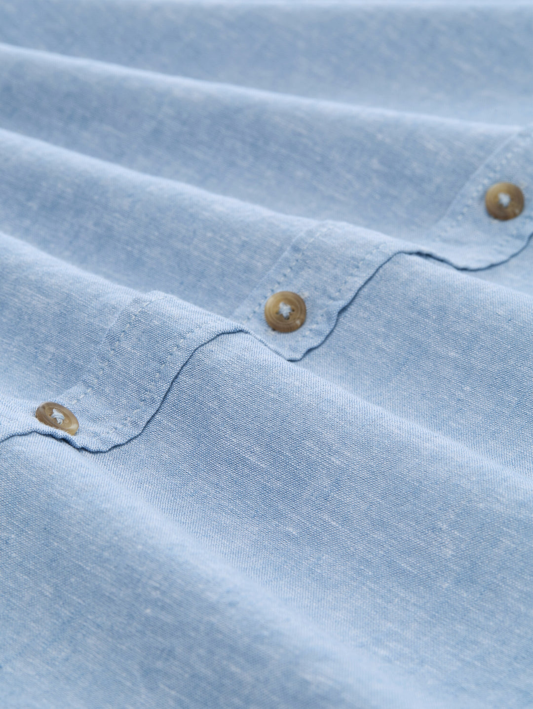 cotton linen shirt, bleeched blue chambray 39542 Bild 2
