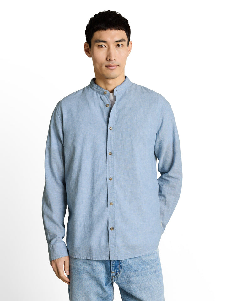 cotton linen shirt, bleeched blue chambray 39542 Bild 6