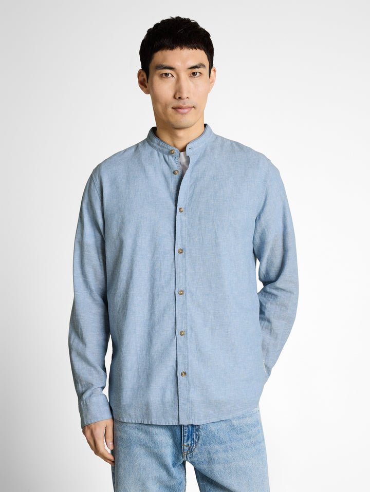 cotton linen shirt, bleeched blue chambray 39542 Bild 6