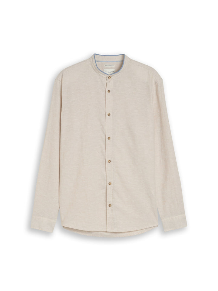 cotton linen shirt, cashew beige chambray 39587 Bild 1