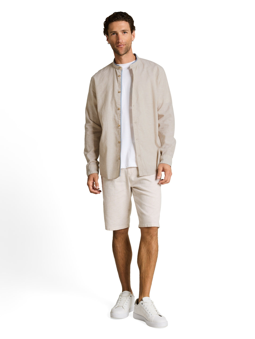 cotton linen shirt, cashew beige chambray 39587 Bild 3