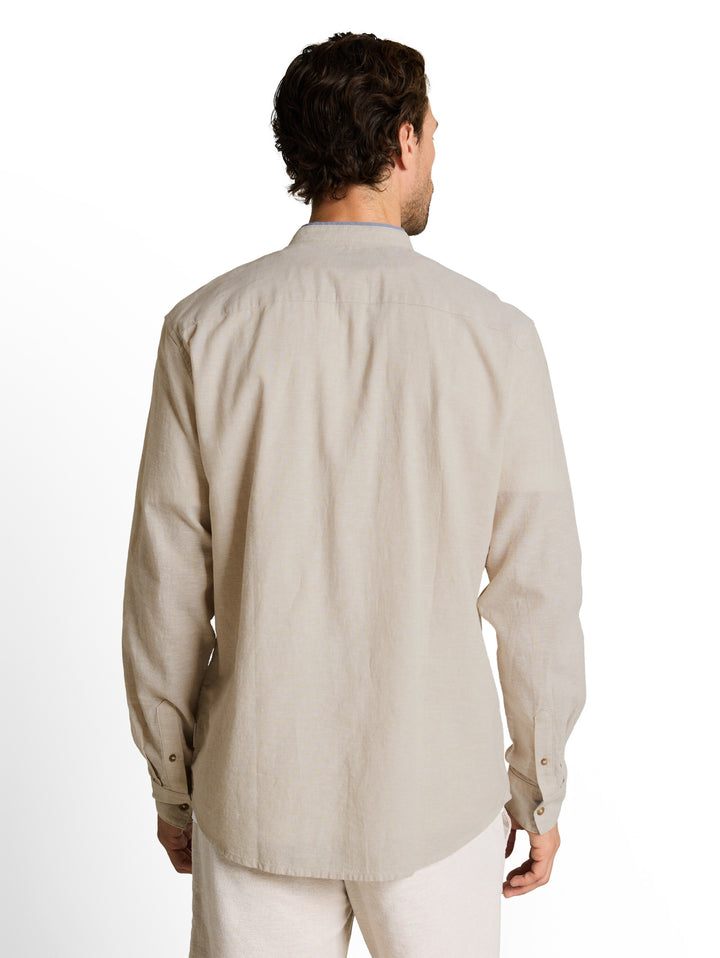 cotton linen shirt, cashew beige chambray 39587 Bild 4