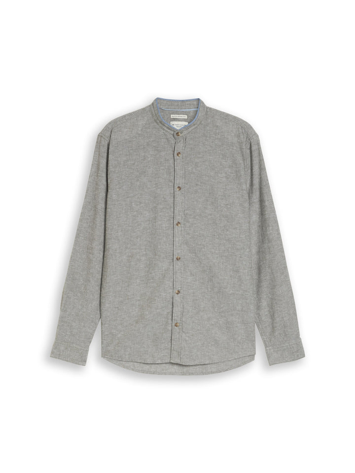 cotton linen shirt, faded leaf green chambray 39545 Bild 1