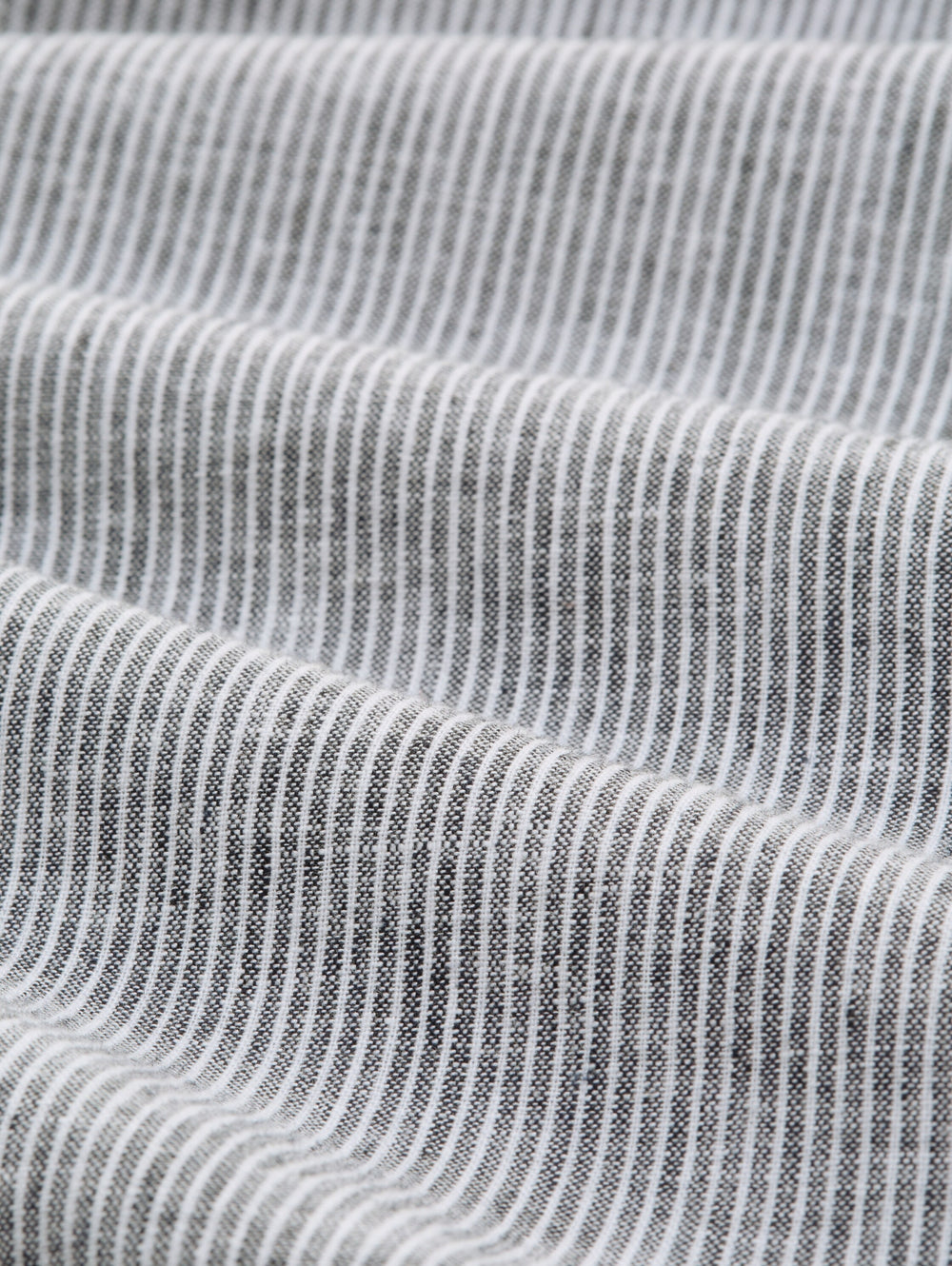 cotton linen shirt, navy white small stripe 39636 Bild 2