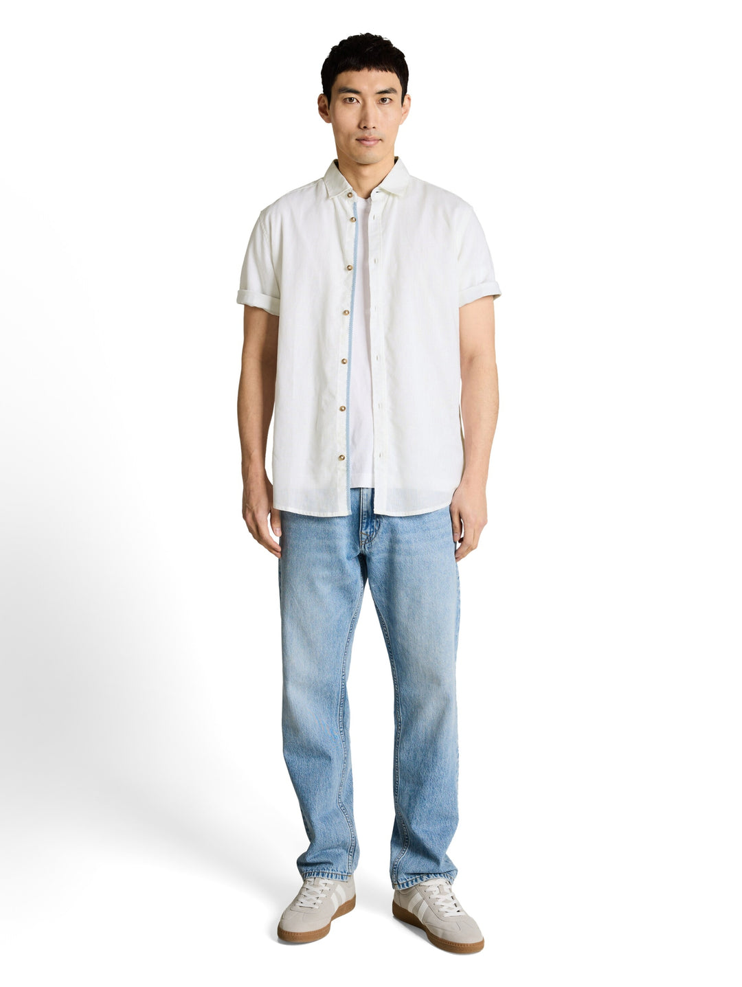 cotton linen shirt, White 20000 Bild 3