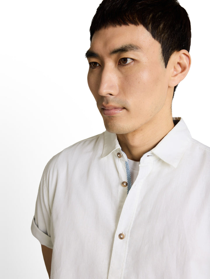 cotton linen shirt, White 20000 Bild 6