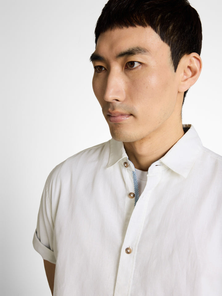 cotton linen shirt, White 20000 Bild 6