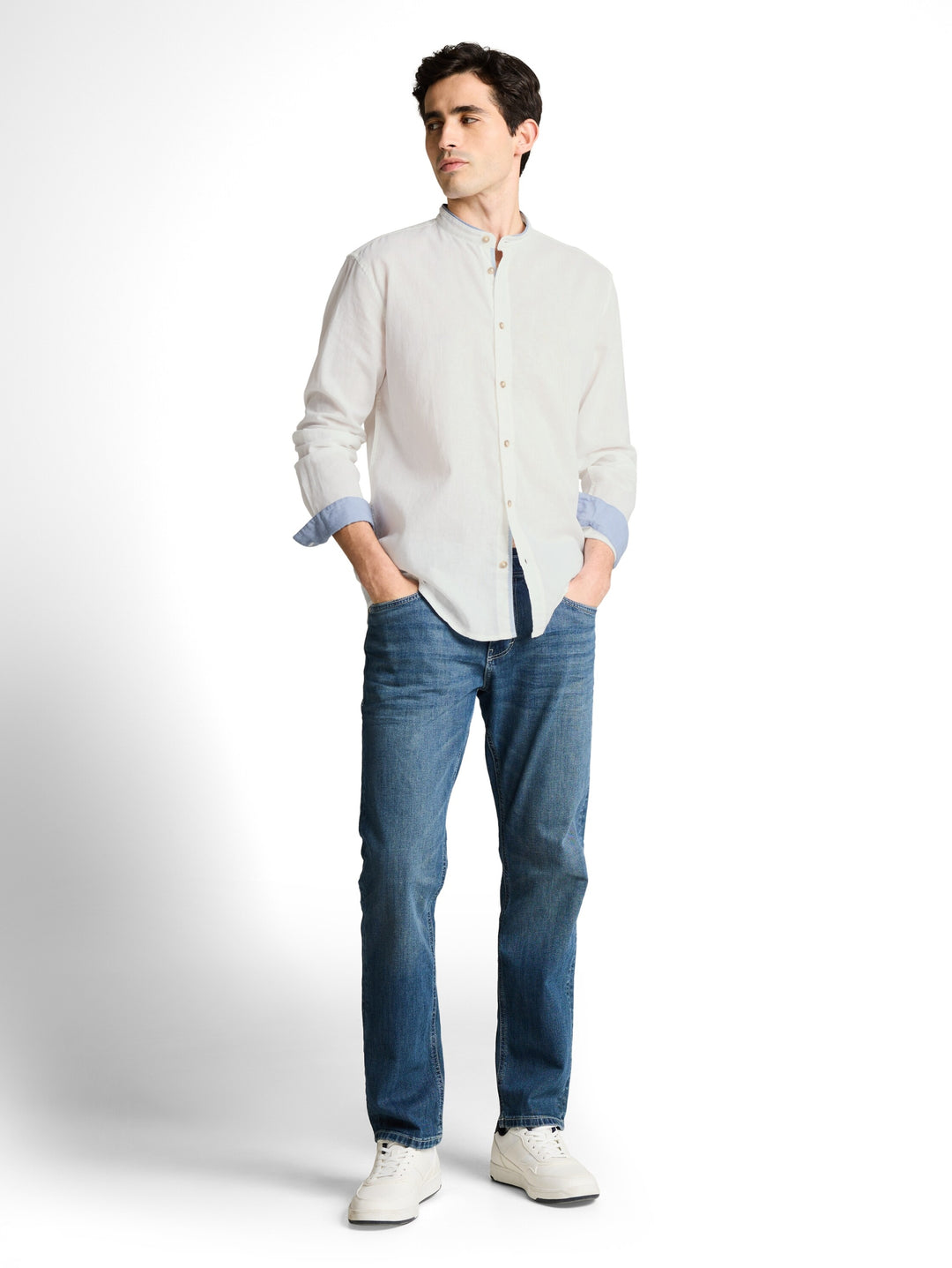 cotton linen shirt, White 20000 Bild 3