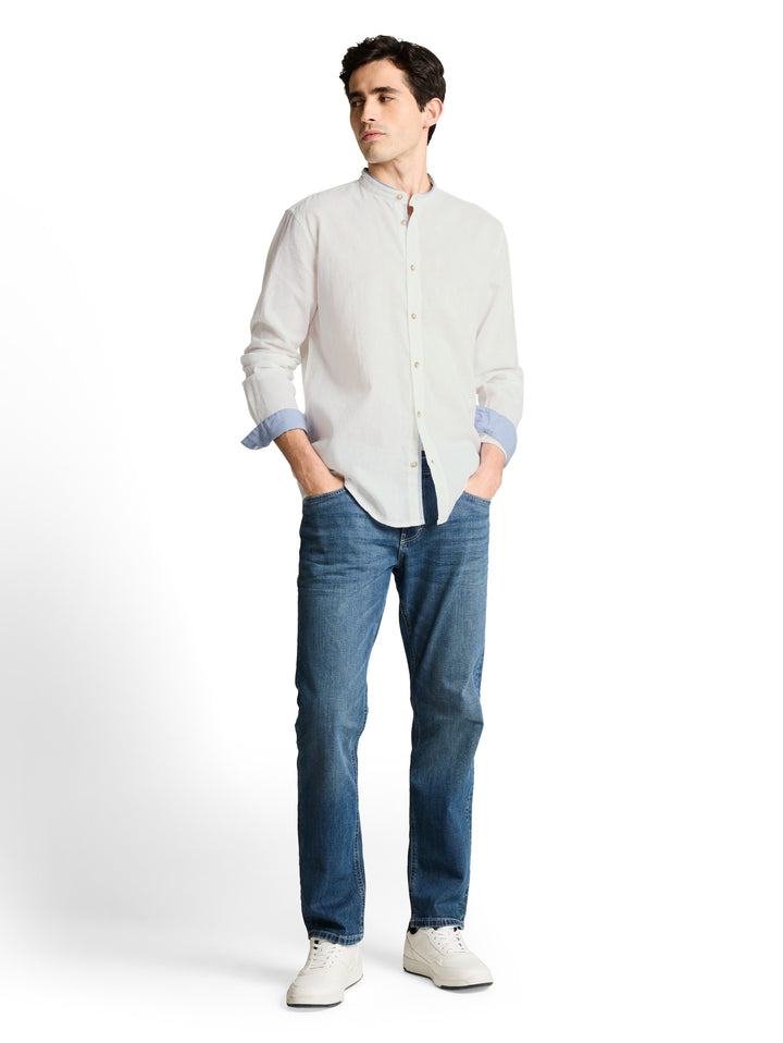 cotton linen shirt, White 20000 Bild 3