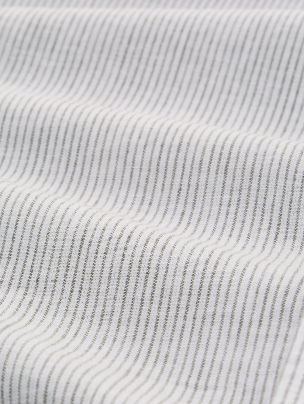 cotton linen shirt, white leaf green small stripe 39637 Bild 2