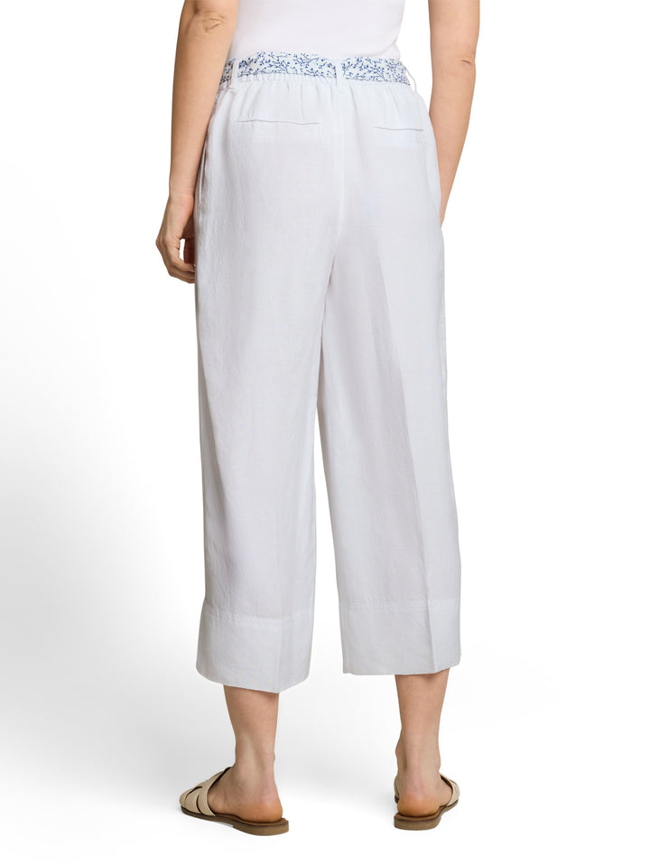 culotte linen pants, White 20000 Bild 4