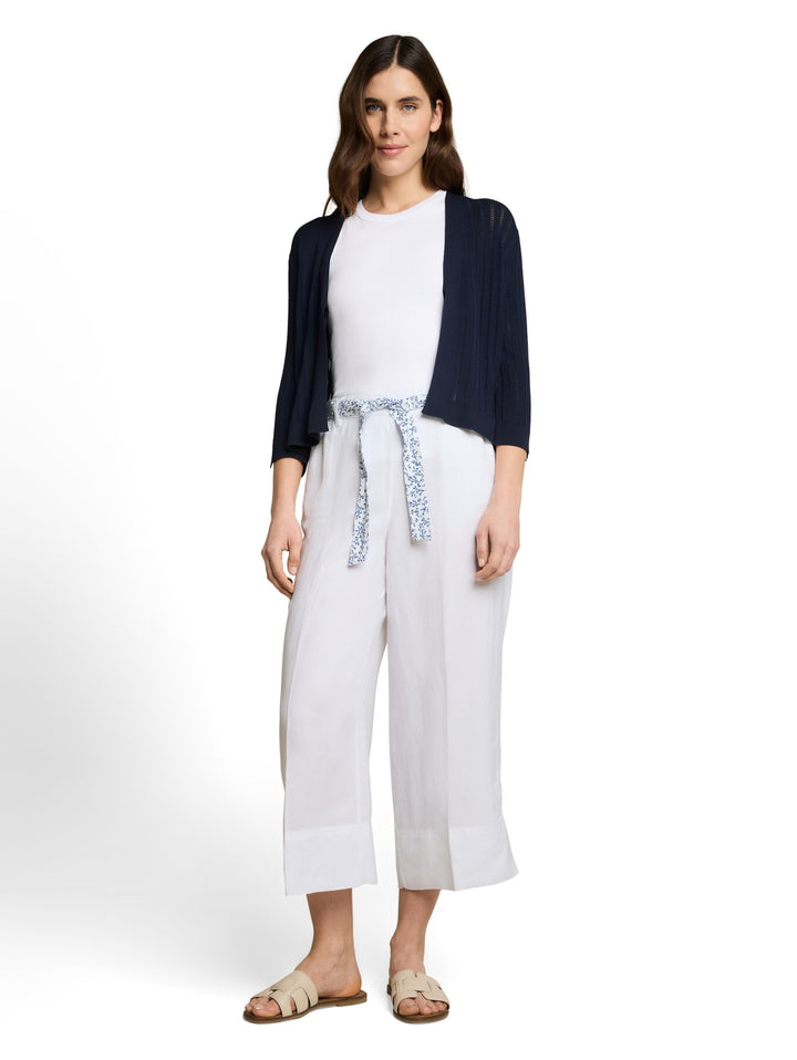 culotte linen pants, White 20000 Bild 5
