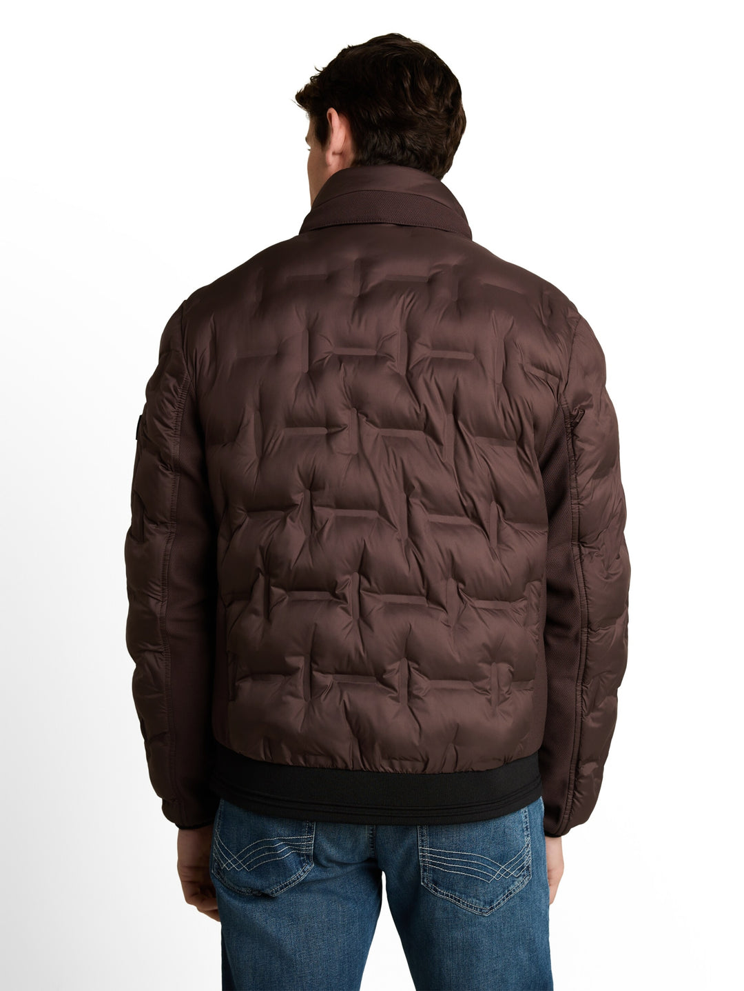 decorative hybrid jacket, java dark brown 13234 Bild 4