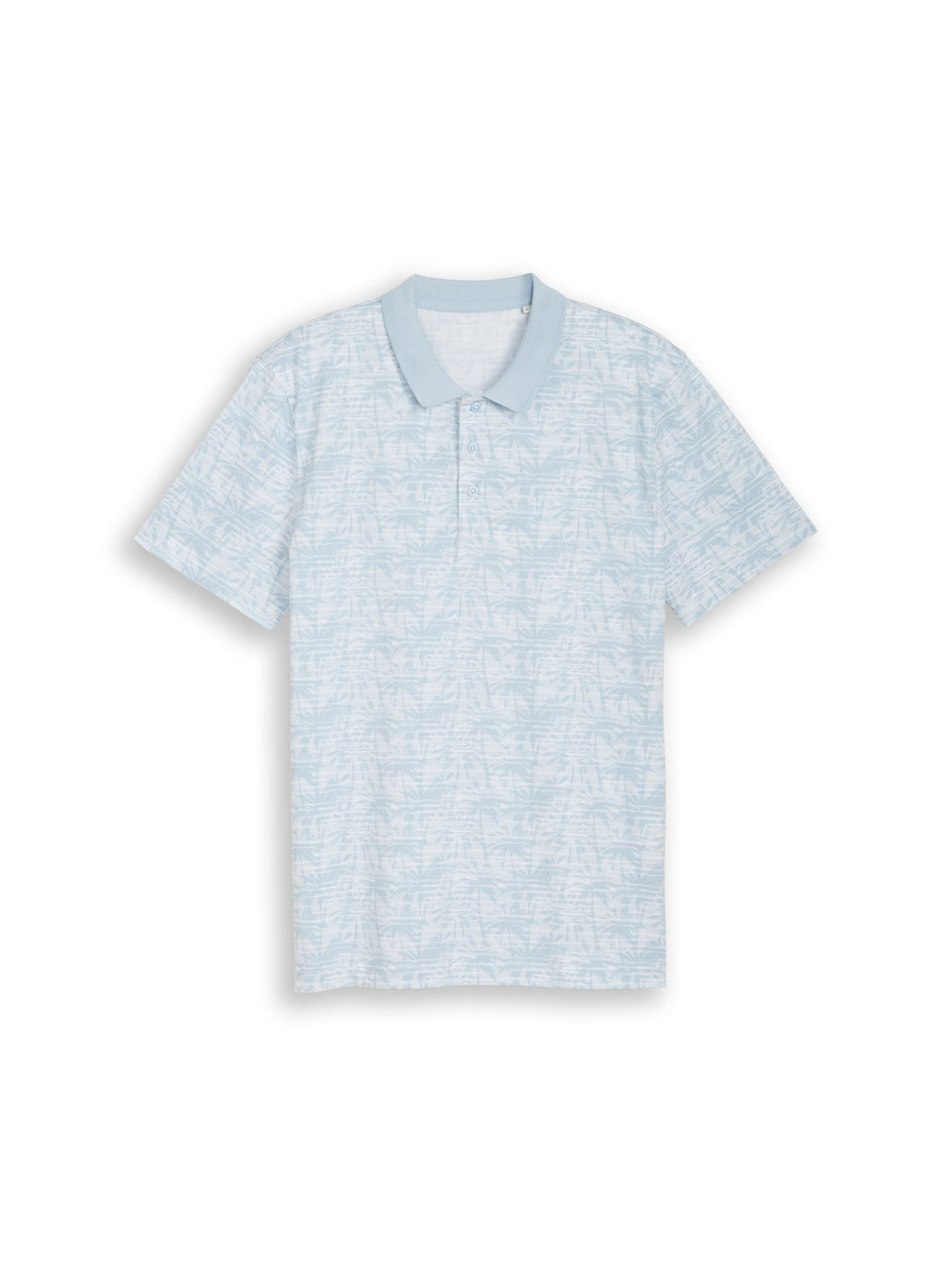allover printed polo, light blue stripy palm print 39498 Bild 1