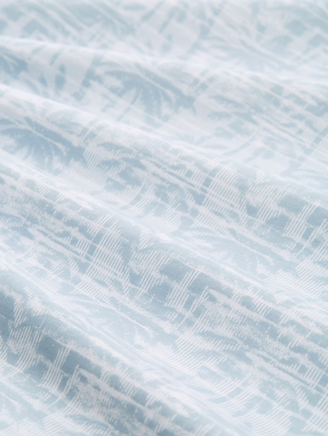 allover printed polo, light blue stripy palm print 39498 Bild 2