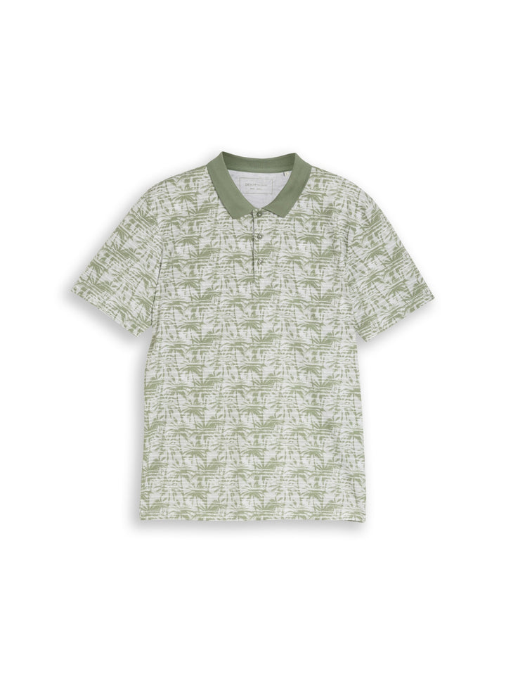 allover printed polo, sea spray stripy palm print 39499 Bild 1