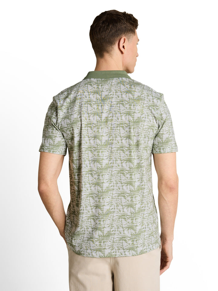 allover printed polo, sea spray stripy palm print 39499 Bild 4