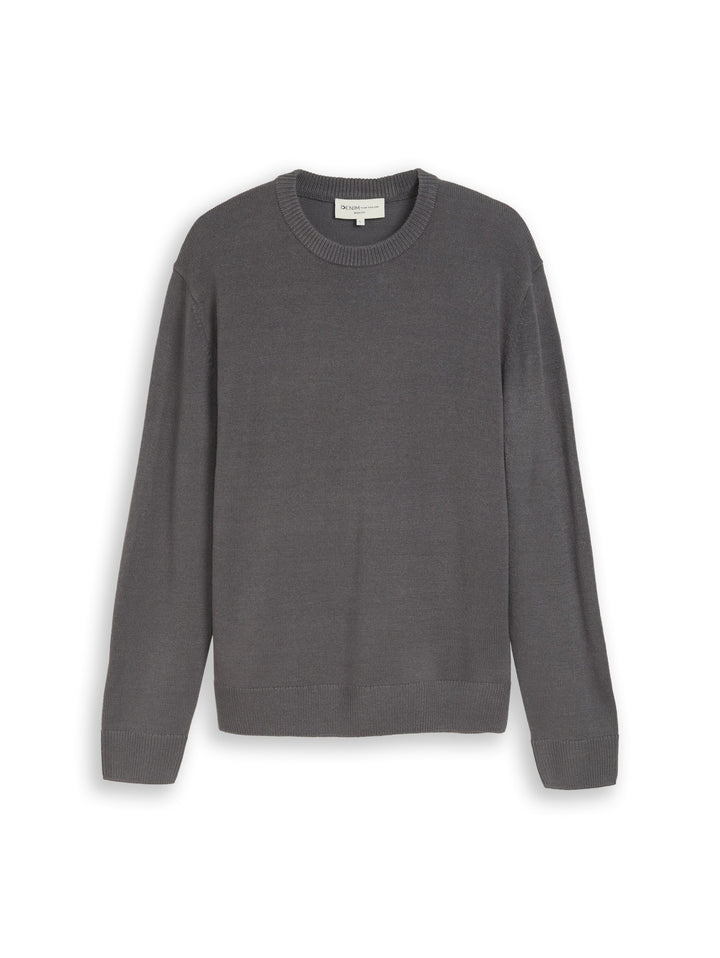 basic crew neck knit, classic grey 31004 Bild 1