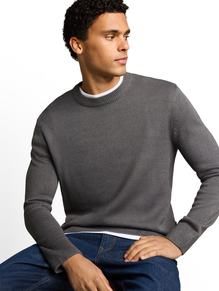 basic crew neck knit, classic grey 31004 Bild 5