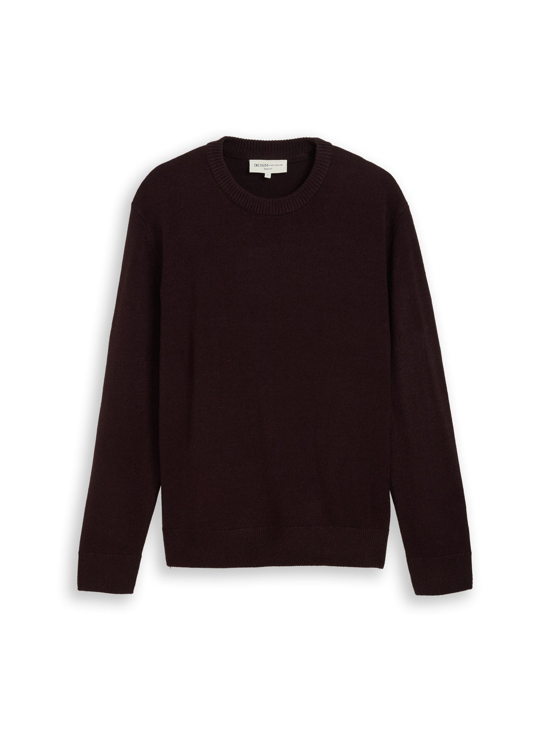 basic crew neck knit, dark plum 40587 Bild 1