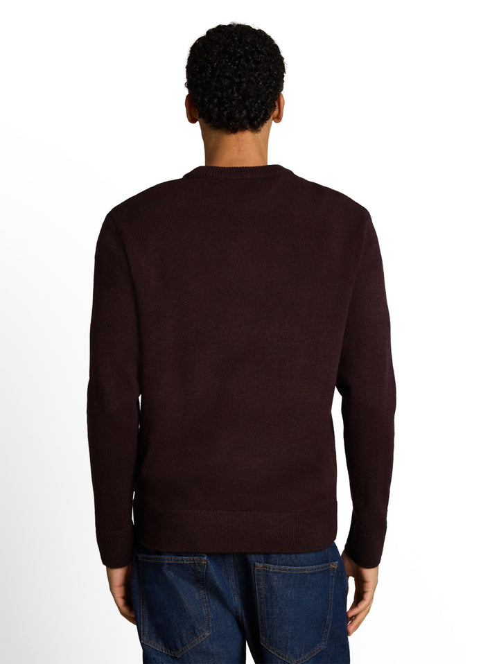basic crew neck knit, dark plum 40587 Bild 4