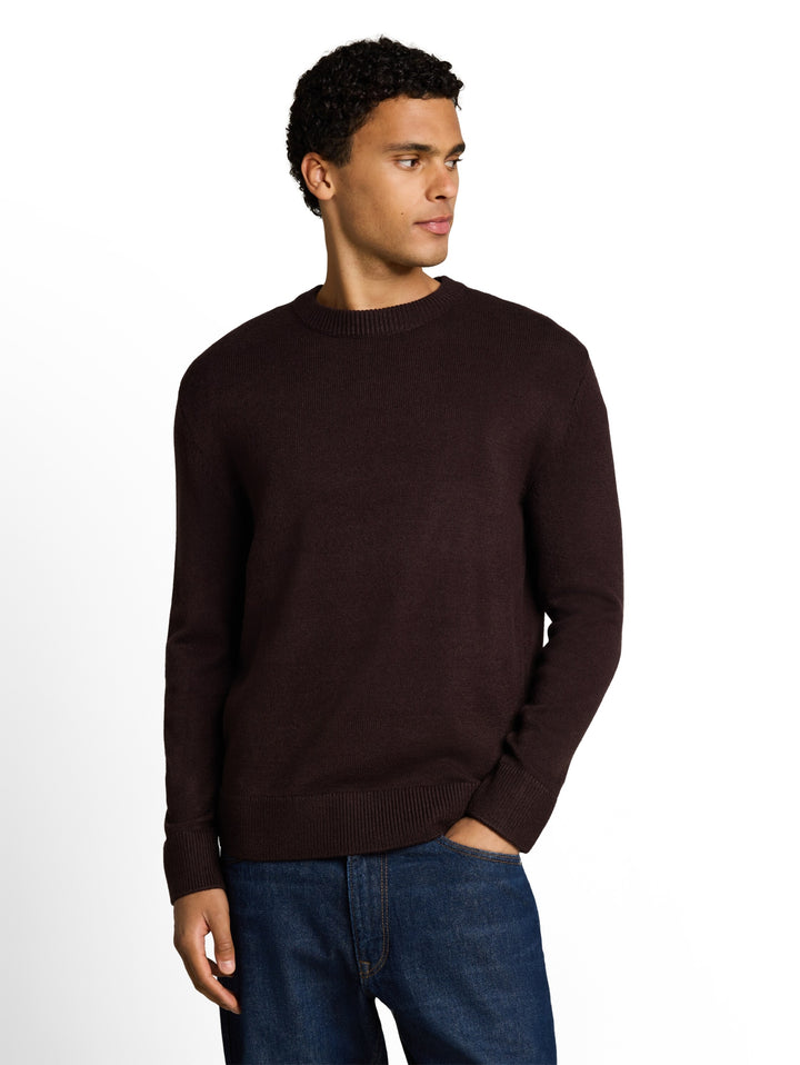 basic crew neck knit, dark plum 40587 Bild 5
