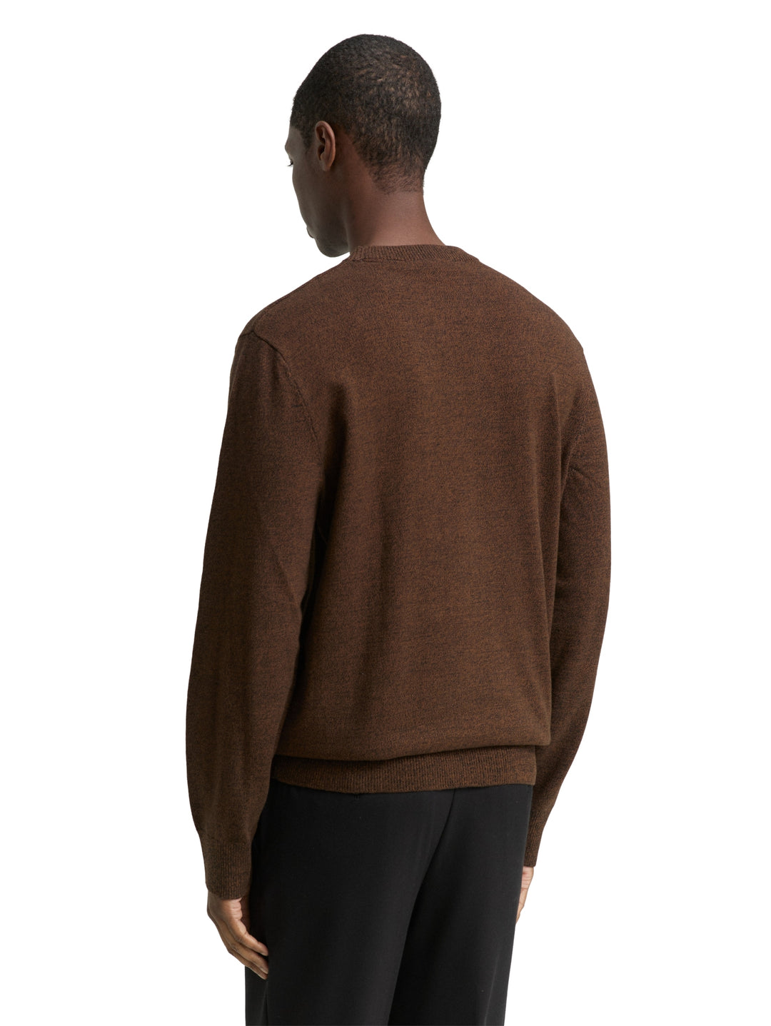Basic crewneck knit, brown black mouline 39237 Bild 4