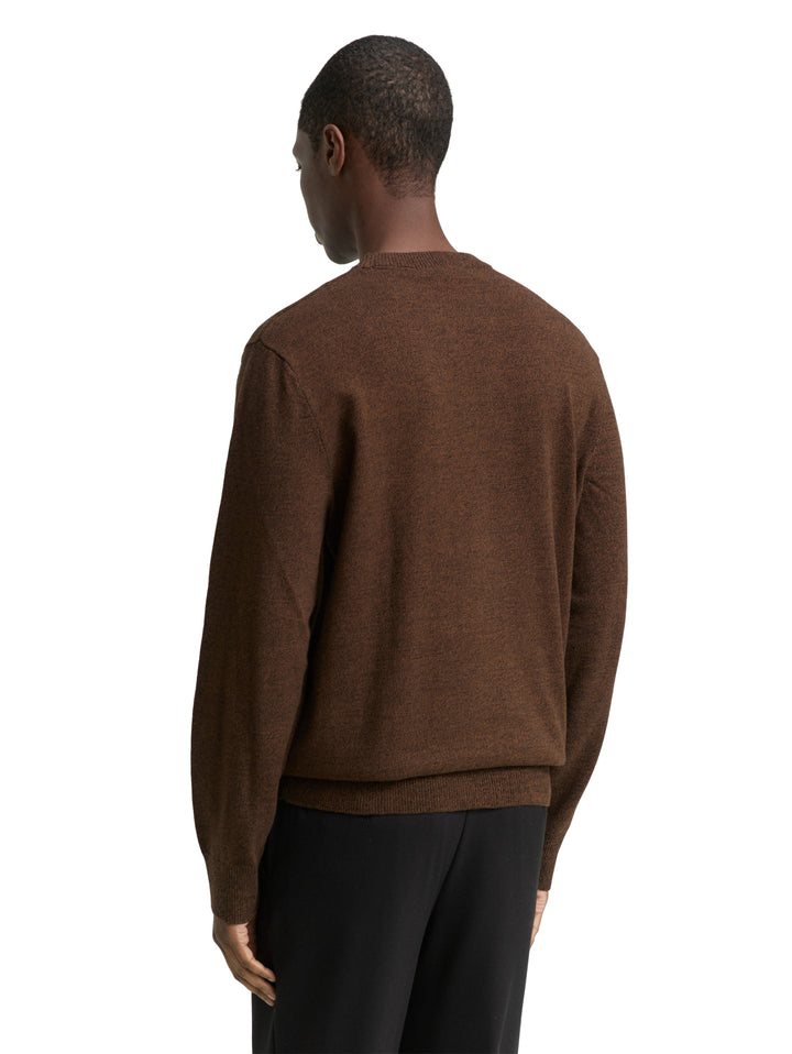 Basic crewneck knit, brown black mouline 39237 Bild 4