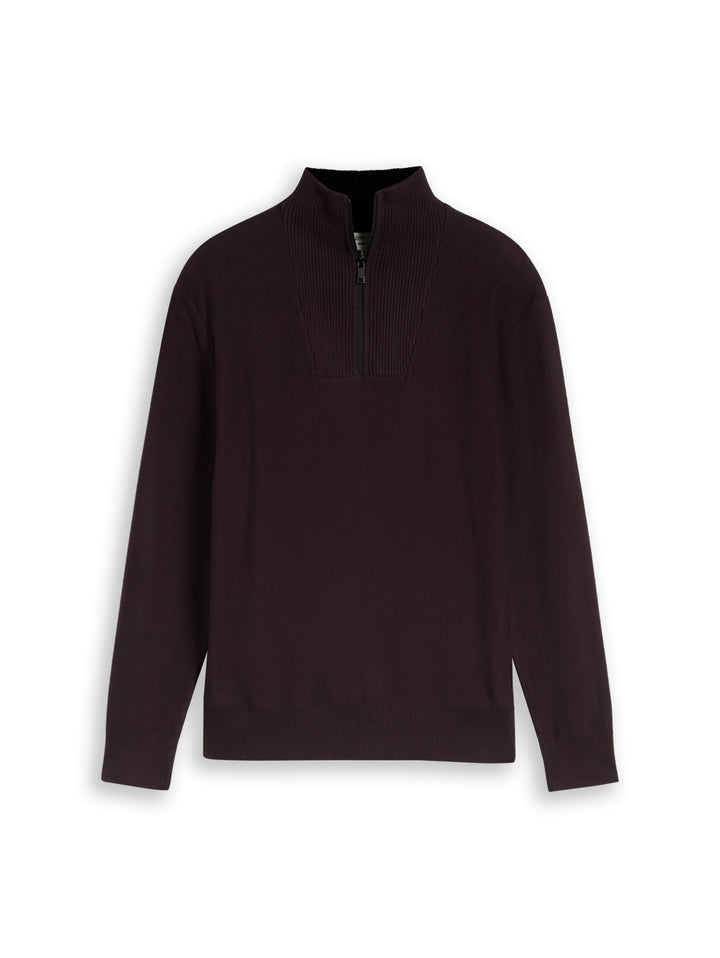 basic knit troyer, dark plum 40587 Bild 1