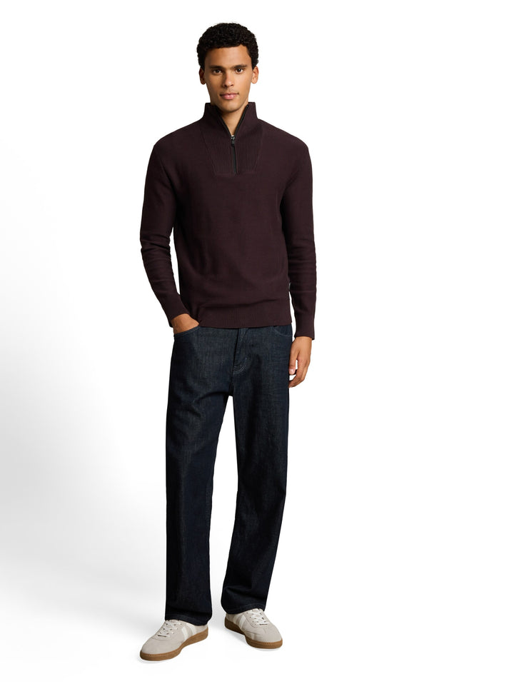 basic knit troyer, dark plum 40587 Bild 3