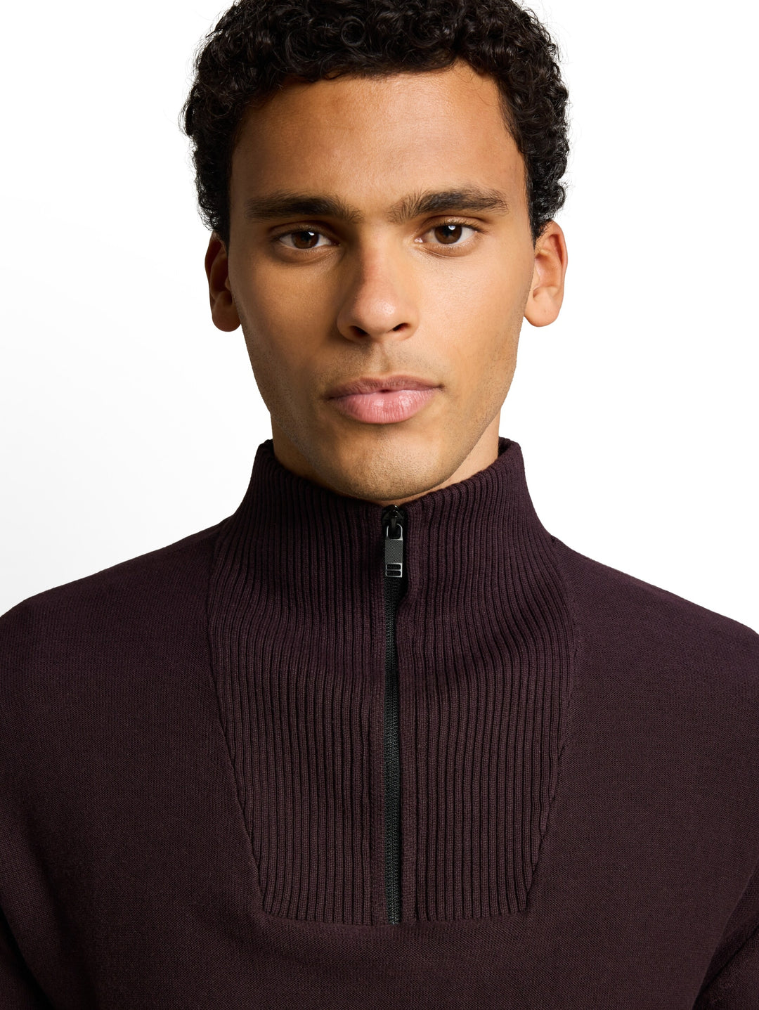 basic knit troyer, dark plum 40587 Bild 5