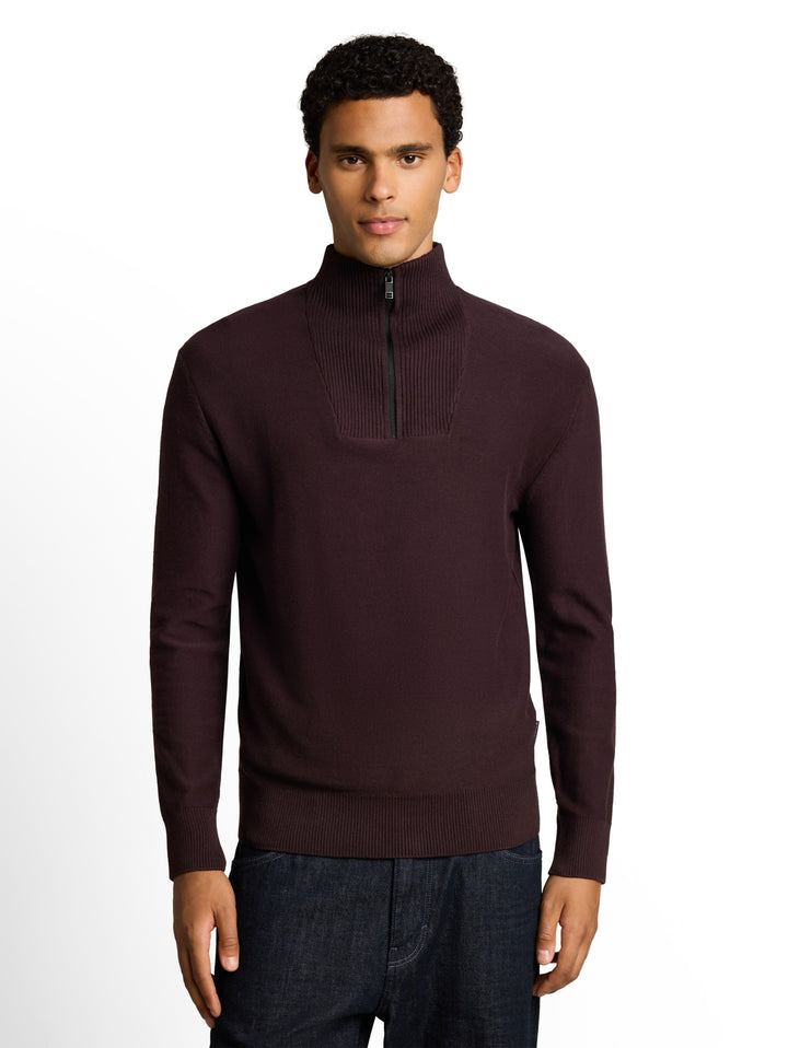 basic knit troyer, dark plum 40587 Bild 6