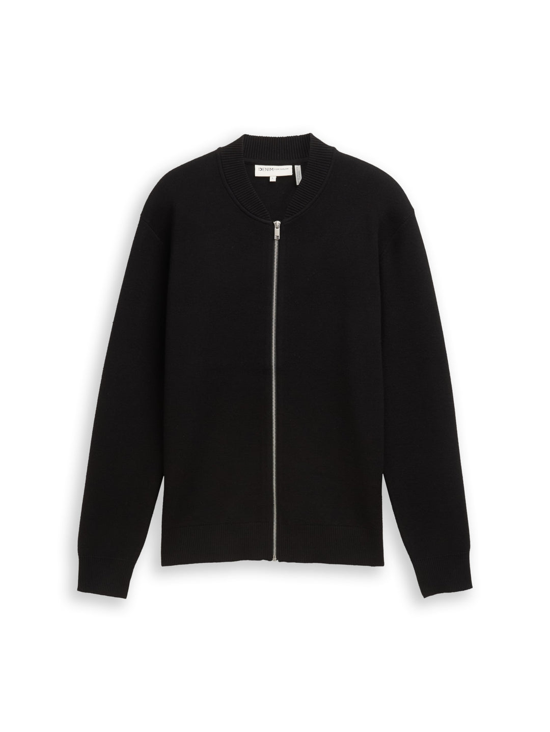 basic knitted bomber jacket, Black 29999 Bild 1