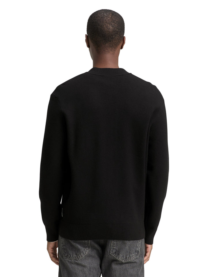 basic knitted bomber jacket, Black 29999 Bild 4
